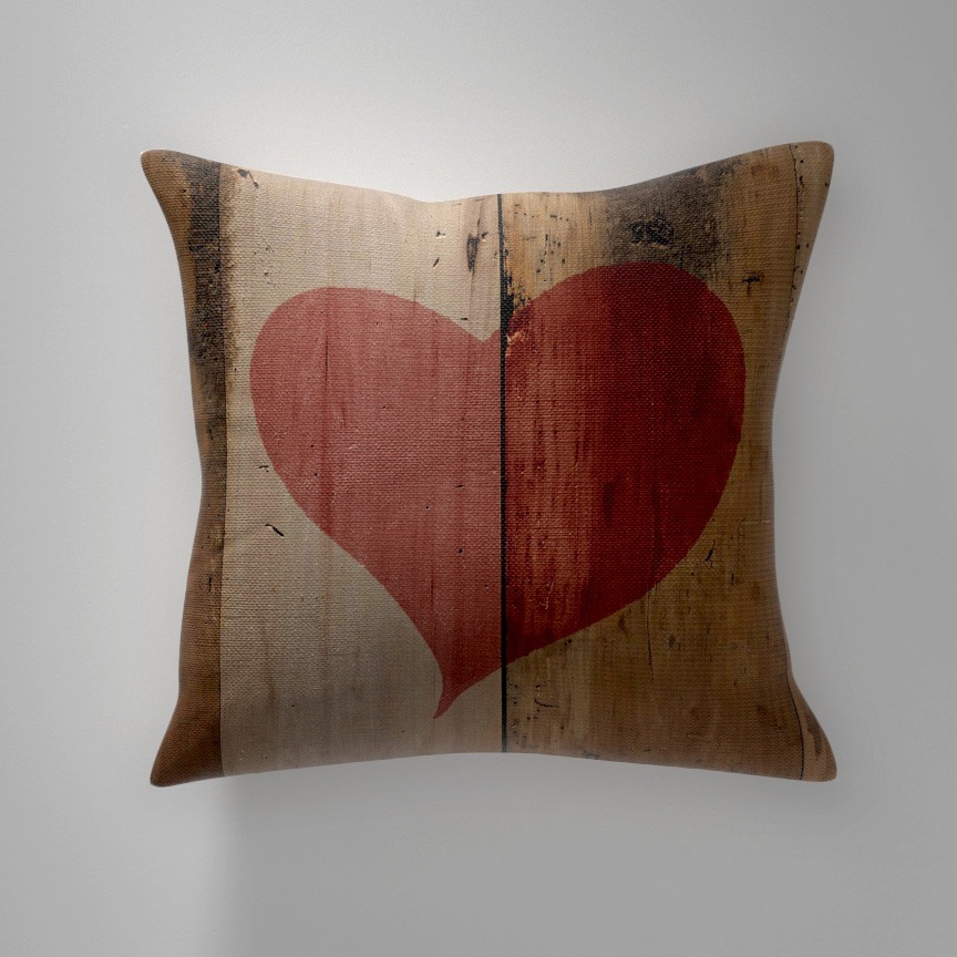 Rustic Wooden Red Heart